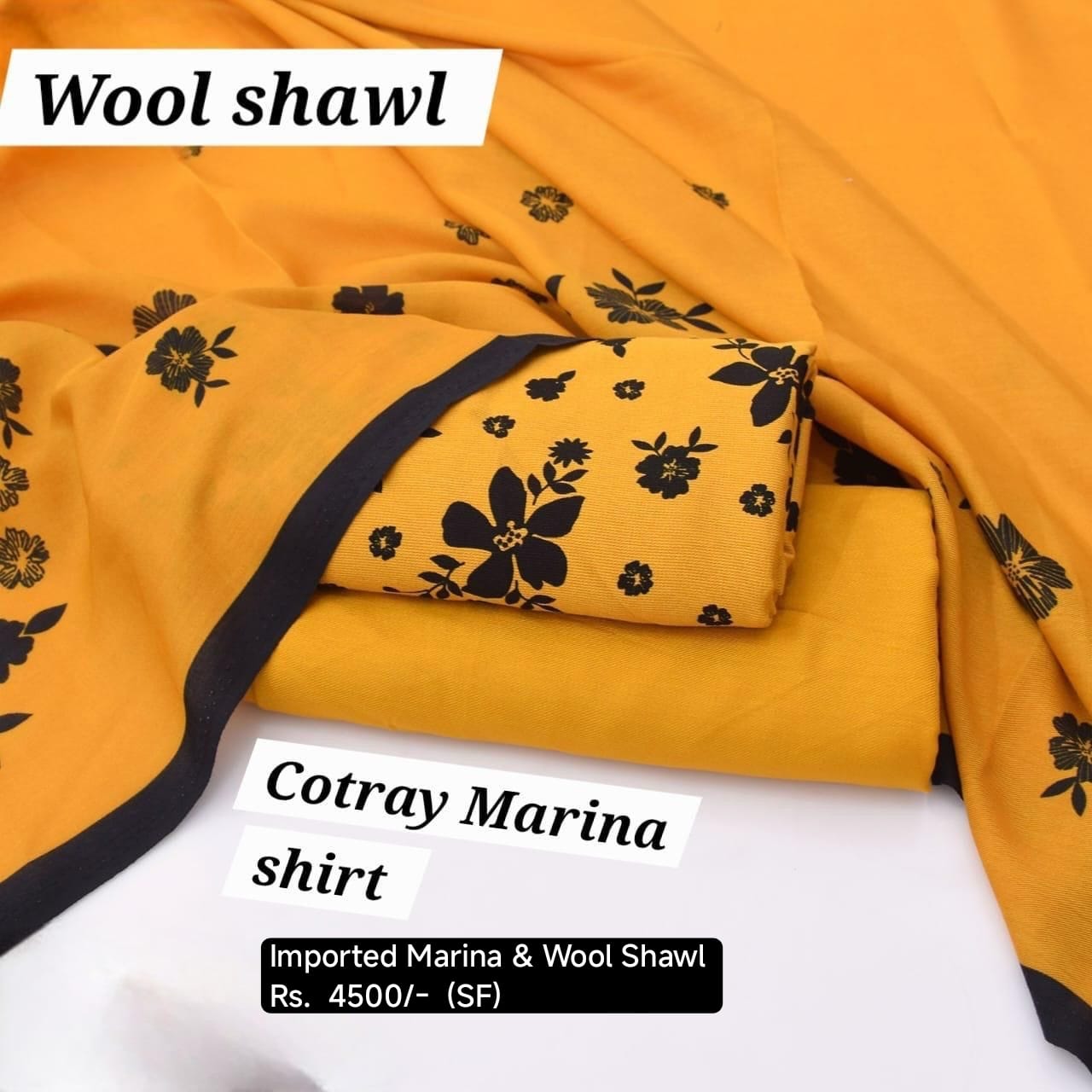 3Pc *Imported marina with Wool shawl* (SF)