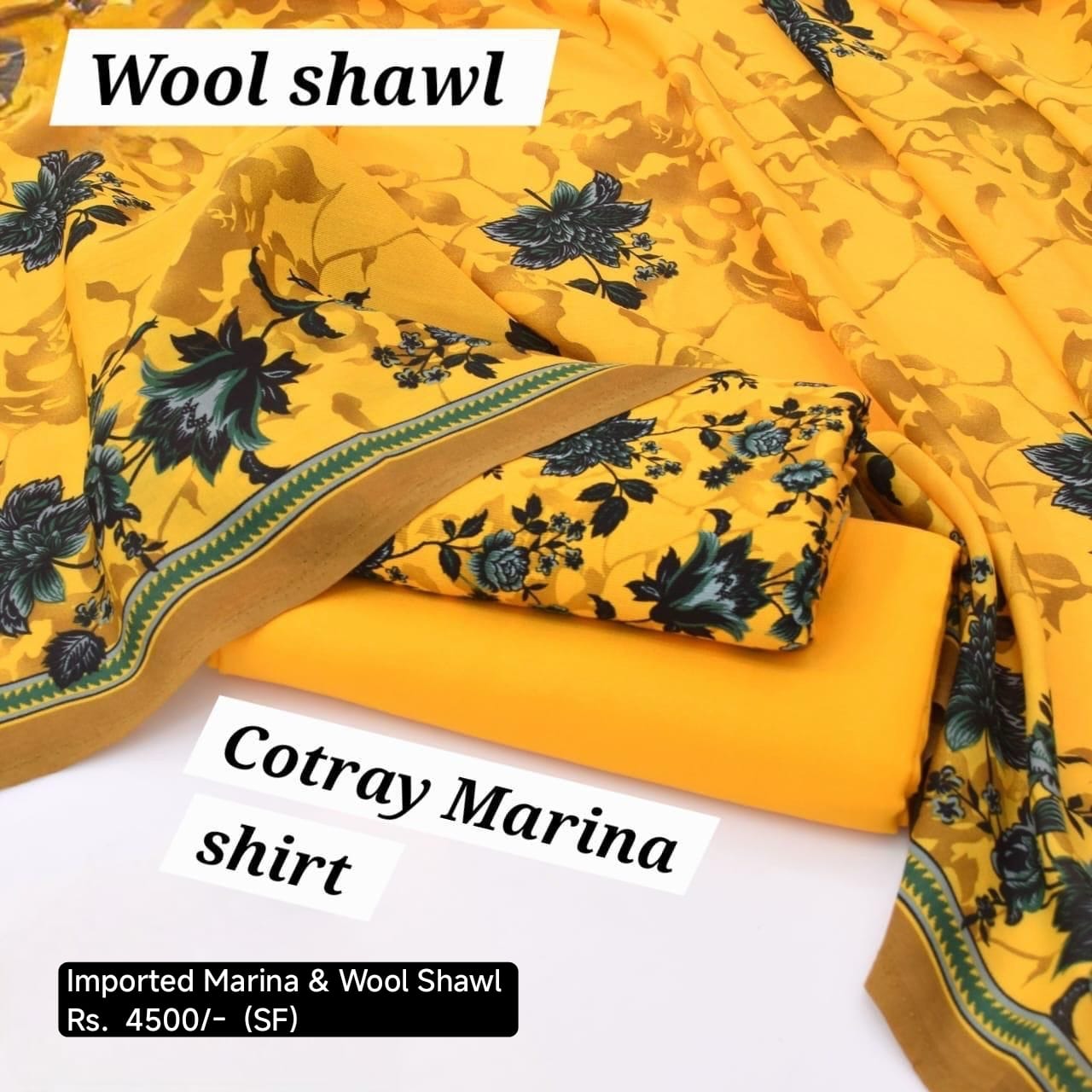 3Pc *Imported marina with Wool shawl* (SF)