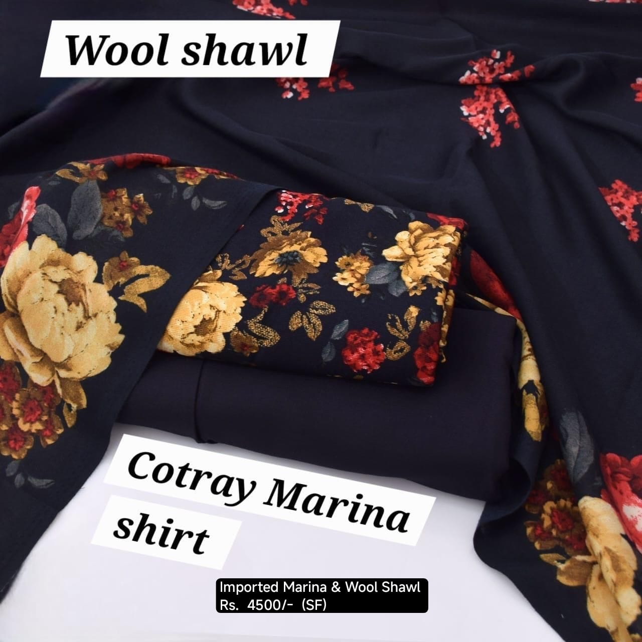3Pc *Imported marina with Wool shawl* (SF)