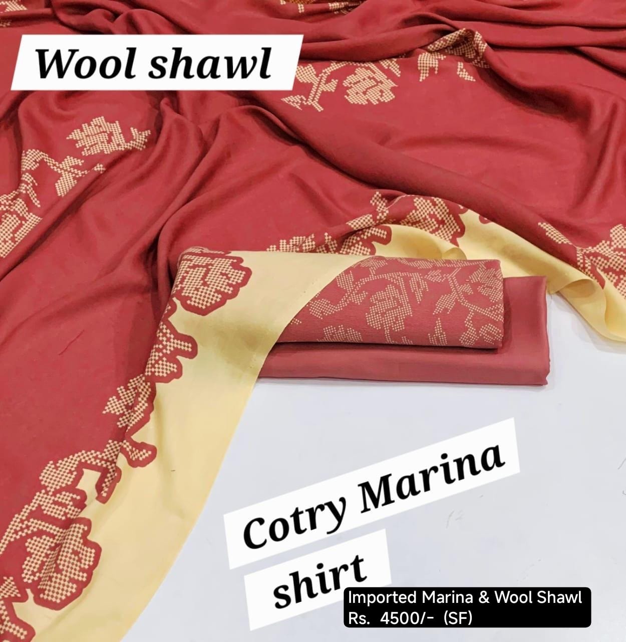 3Pc *Imported marina with Wool shawl* (SF)