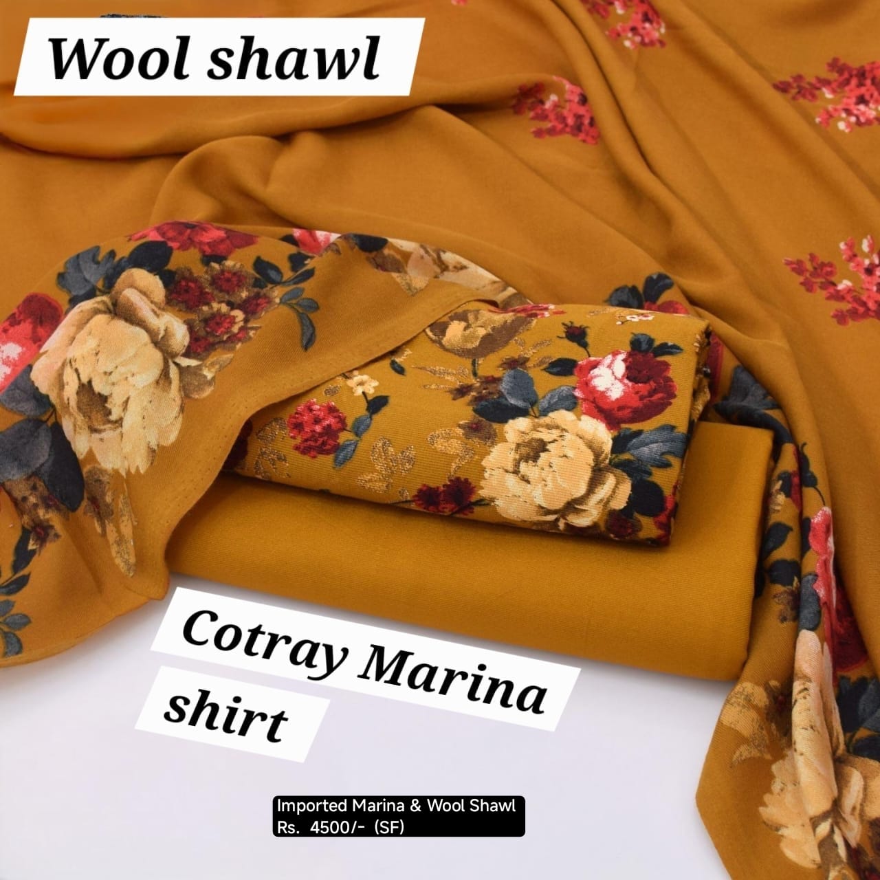 3Pc *Imported marina with Wool shawl* (SF)