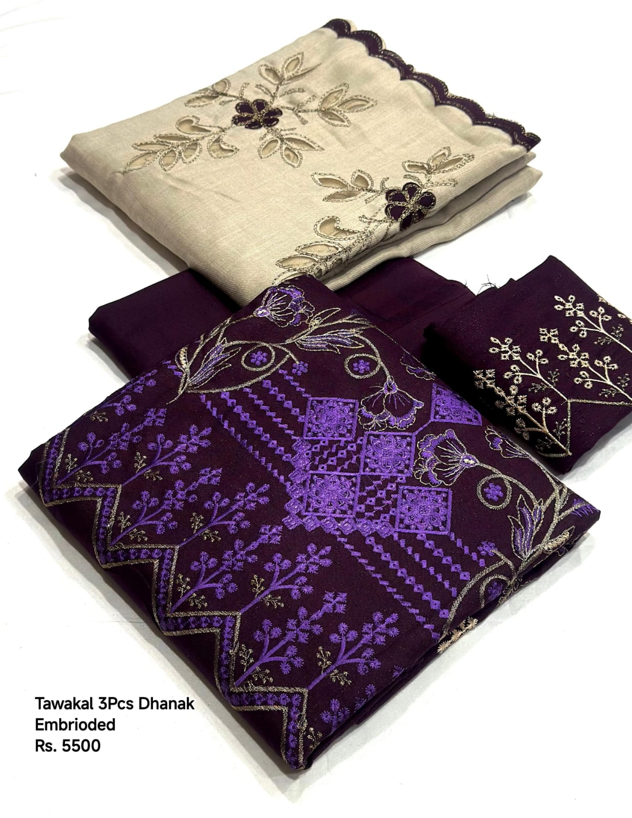 3Pc Tawakal Embroidery Fancy *2025-26 Collection (sami)