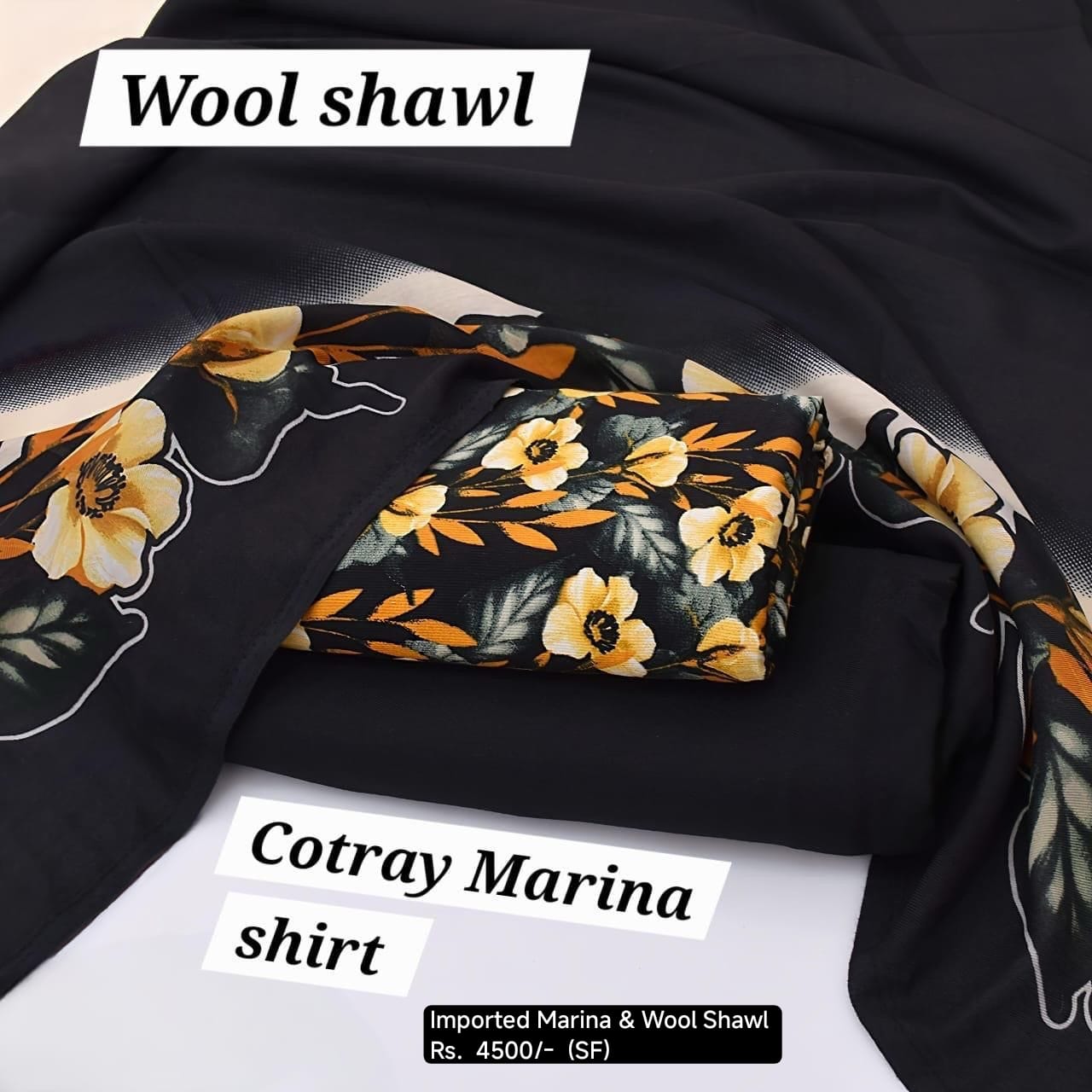 3Pc *Imported marina with Wool shawl*  (SF)