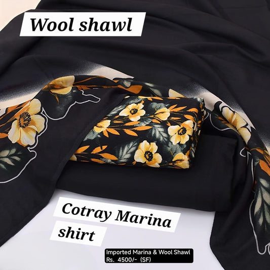 3Pc *Imported marina with Wool shawl*  (SF)