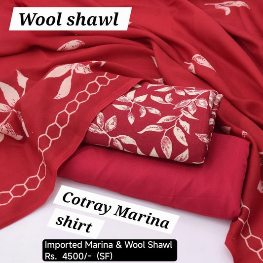 3Pc *Imported marina with Wool shawl*  (SF)