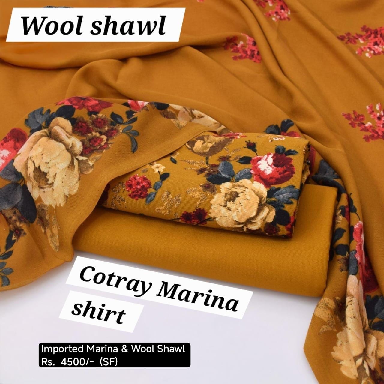 3Pc *Imported marina with Wool shawl*  (SF)