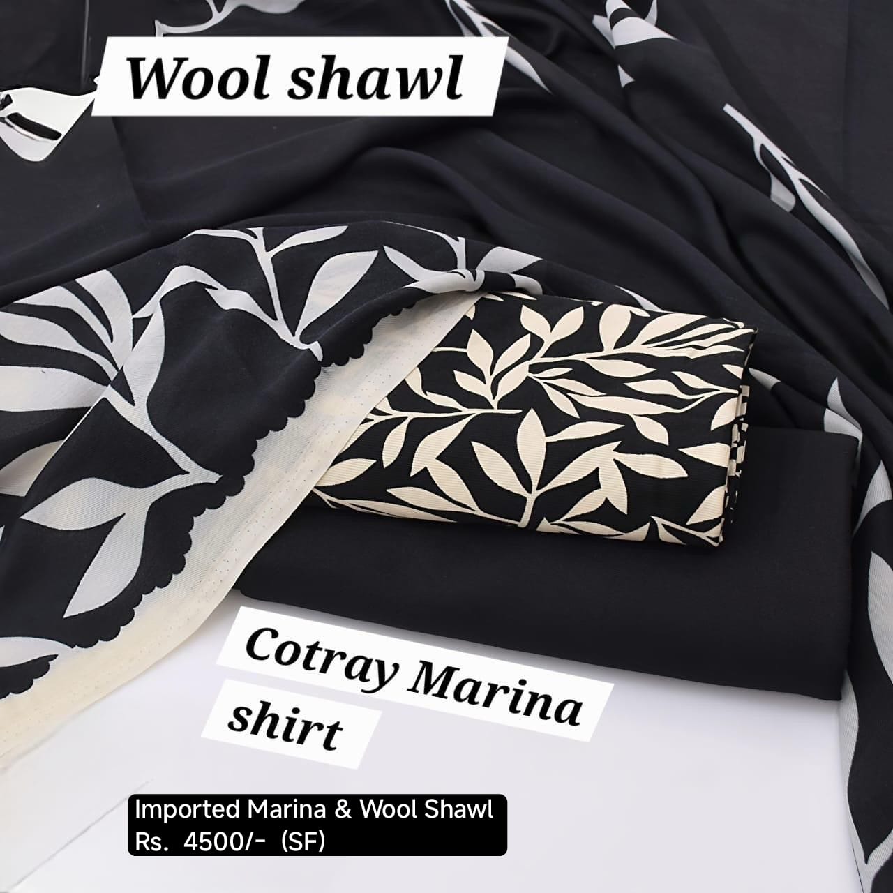 3Pc *Imported marina with Wool shawl*  (SF)