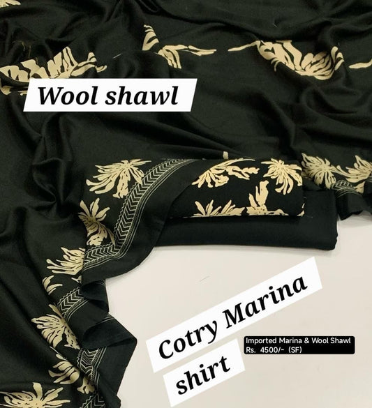 3Pc *Imported marina with Wool shawl*  (SF)