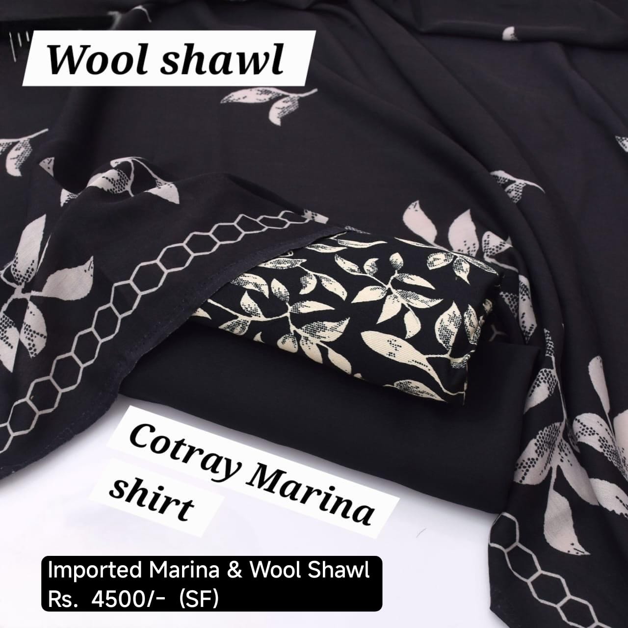 3Pc *Imported marina with Wool shawl*  (SF)