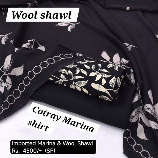 3Pc *Imported marina with Wool shawl*  (SF)