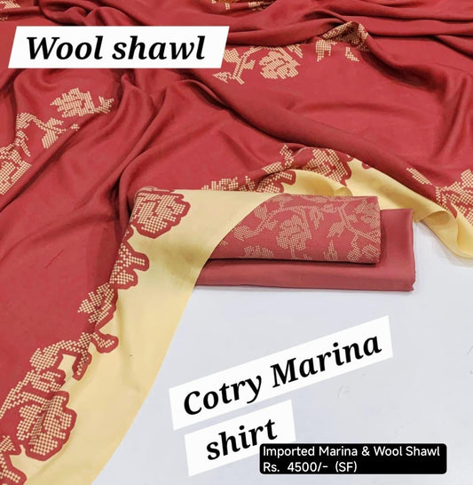 3Pc *Imported marina with Wool shawl*  (SF)