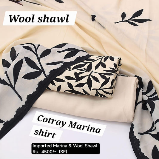 3Pc *Imported marina with Wool shawl*  (SF)