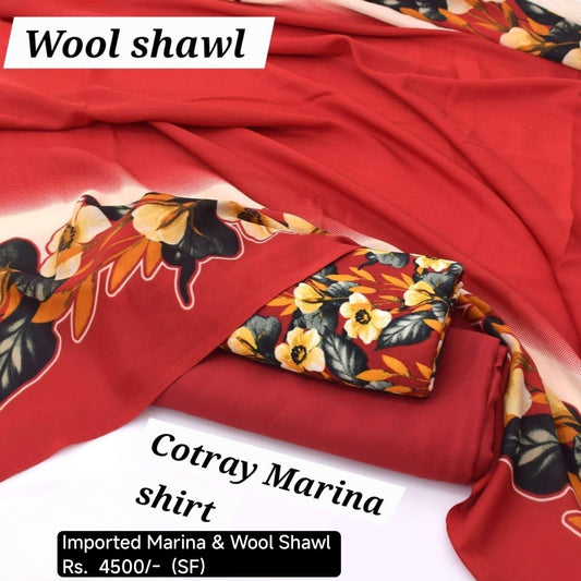 3Pc *Imported marina with Wool shawl*  (SF)