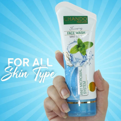 Face Wash | Chando Naturals Mint Cool Anti-Microbial Face Wash 100ml Daily Cleanser for Oily and Acne-Prone Skin