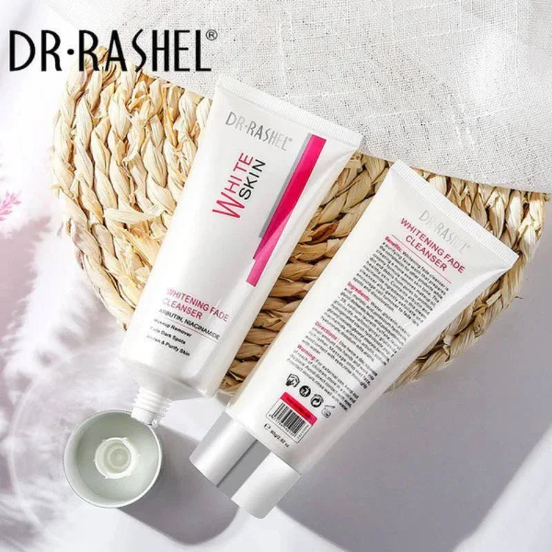 Dr. Rashel Whitening Face Cleanser | Makeup Remover & Dark Spot Fading Face Wash with Arbutin & Niacinamide (80g) | Imported