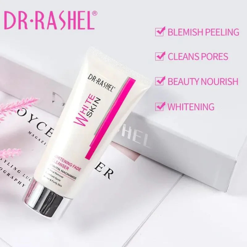 Dr. Rashel Whitening Face Cleanser | Makeup Remover & Dark Spot Fading Face Wash with Arbutin & Niacinamide (80g) | Imported