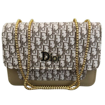 Beige | Dior Oblique Canvas & Leather Flap Clutch | Luxury Designer Handbag for Women
