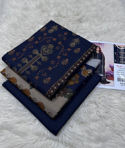 3 Piece DHANAK EMBROIDERY (4408)
