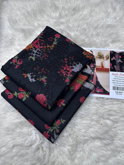3 Piece DHANAK EMBROIDERY (4372)