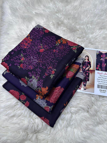 3 Piece DHANAK EMBROIDERY (4373)