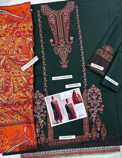 HUSSAIN REHAR    PREMIUM DHANAK 3pc (Sami)