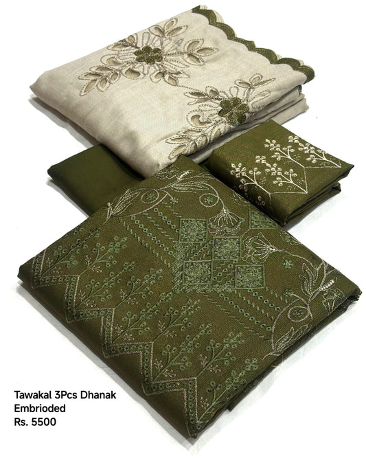 3Pc Tawakal Embroidery Fancy *2025-26 Collection  (sami)