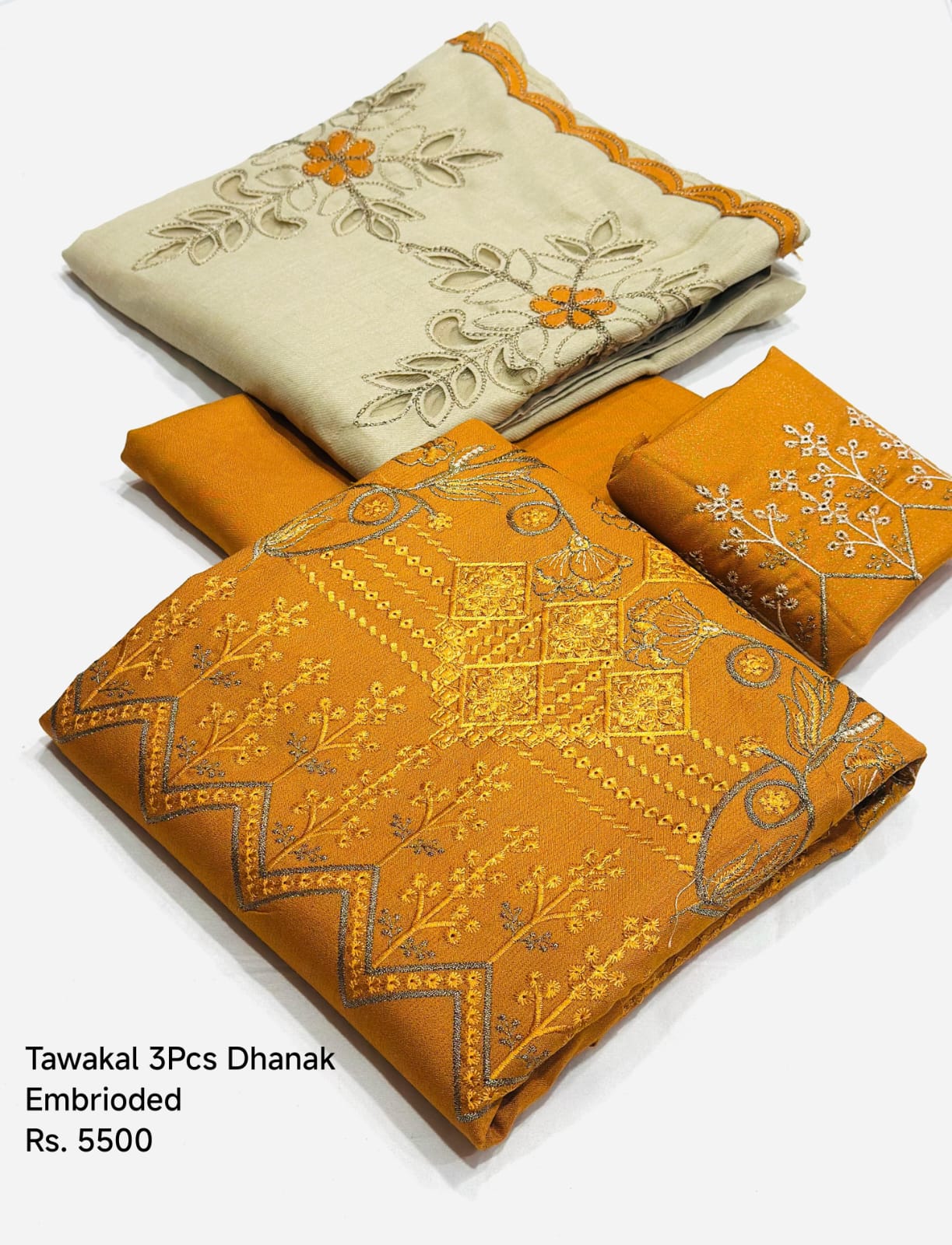 3Pc Tawakal Embroidery Fancy *225-26 Collection  (sami)