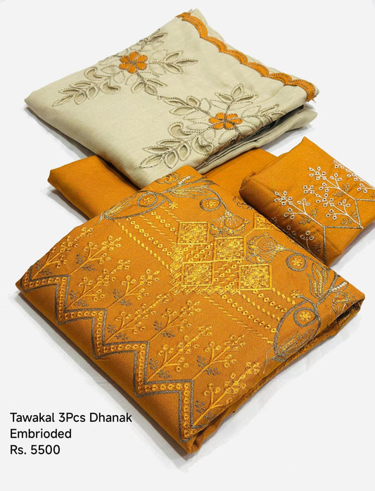 3Pc Tawakal Embroidery Fancy *225-26 Collection  (sami)