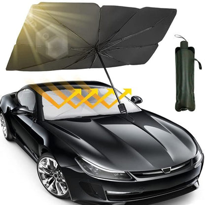 Foldable Car Windshield Umbrella Sunshade | UV Protection + Heat Blocker for All Vehicles