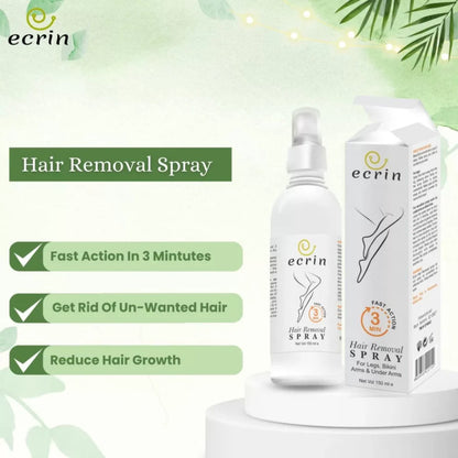Ecrin Hair Removal Spray for Men & Women | Fast, Gentle Hair Remover 100ml