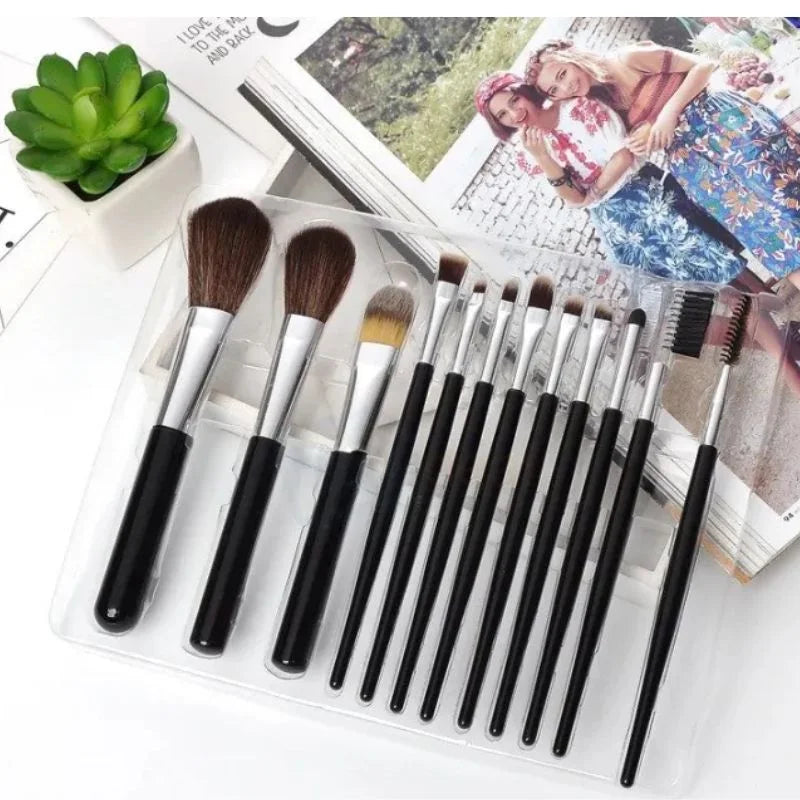 Huada Beauty Makeup Brush Set – 12-Piece (YM)