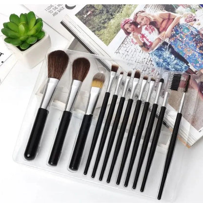 Huada Beauty Makeup Brush Set – 12-Piece (YM)